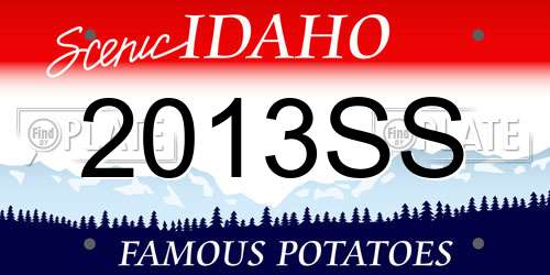 2013SS Idaho License Plate