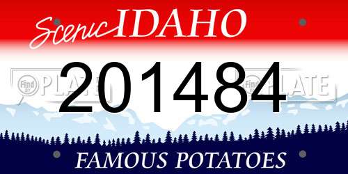 201484 Idaho License Plate