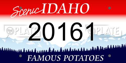 20161 Idaho License Plate