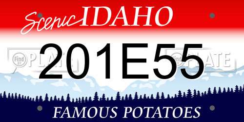 201E55 Idaho License Plate