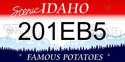 201EB5 Idaho License Plate