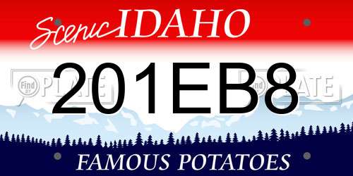 201EB8 Idaho License Plate