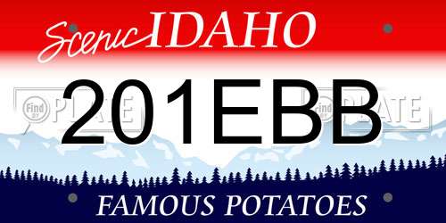 201EBB Idaho License Plate