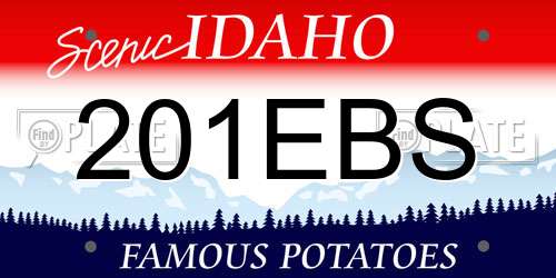201EBS Idaho License Plate