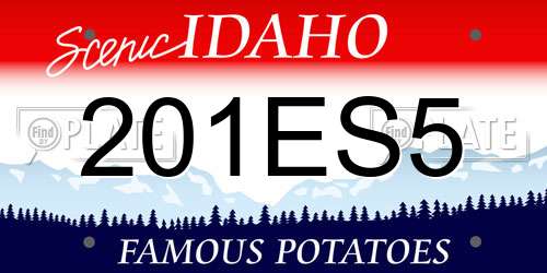 201ES5 Idaho License Plate