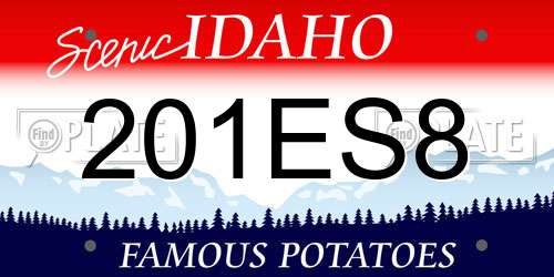 201ES8 Idaho License Plate
