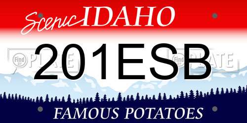 201ESB Idaho License Plate