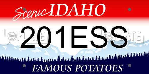 201ESS Idaho License Plate