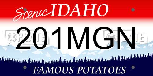 201MGN Idaho License Plate