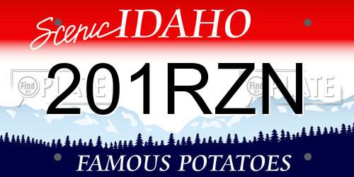 201RZN Idaho License Plate
