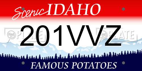 201VVZ Idaho License Plate