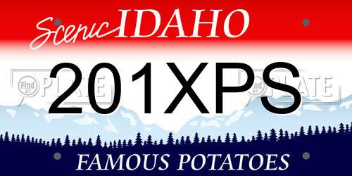 201XPS Idaho License Plate