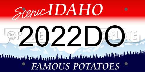 2022DO Idaho License Plate