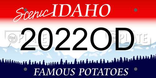 2022OD Idaho License Plate