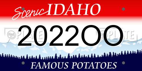 2022OO Idaho License Plate