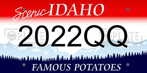 2022QQ Idaho License Plate