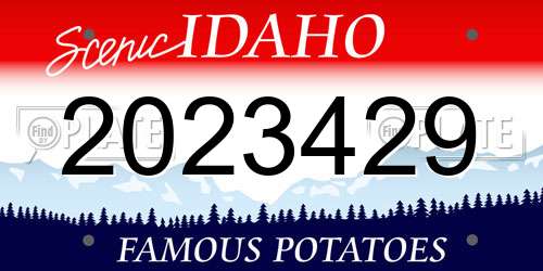 2023429 Idaho License Plate