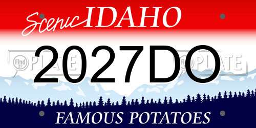 2027DO Idaho License Plate