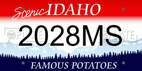 2028MS Idaho License Plate