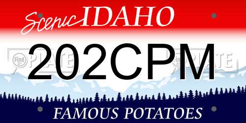 202CPM Idaho License Plate