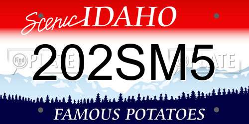 202SM5 Idaho License Plate