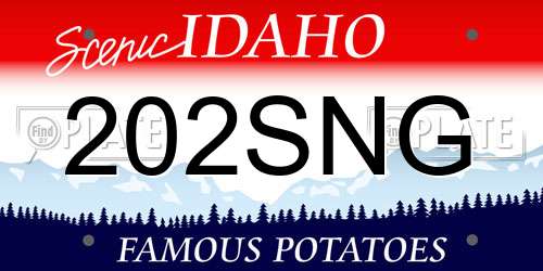 202SNG Idaho License Plate