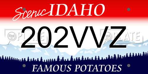 202VVZ Idaho License Plate