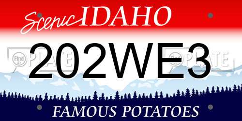 202WE3 Idaho License Plate