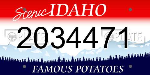 2034471 Idaho License Plate