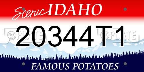 20344T1 Idaho License Plate