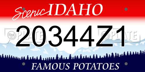 20344Z1 Idaho License Plate