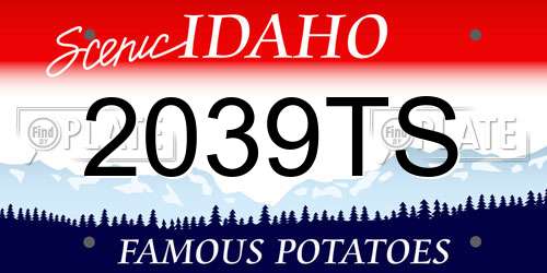 2039TS Idaho License Plate