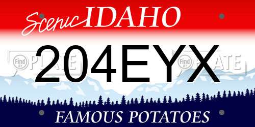 204EYX Idaho License Plate