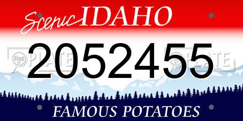 2052455 Idaho License Plate