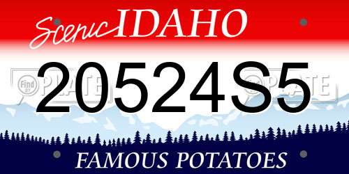 20524S5 Idaho License Plate