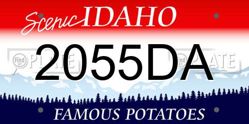 2055DA Idaho License Plate