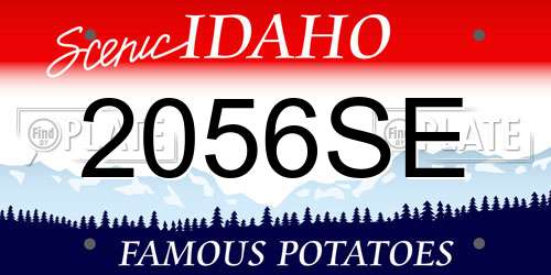 2056SE Idaho License Plate