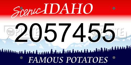 2057455 Idaho License Plate
