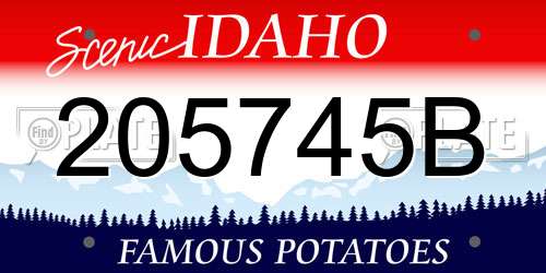 205745B Idaho License Plate
