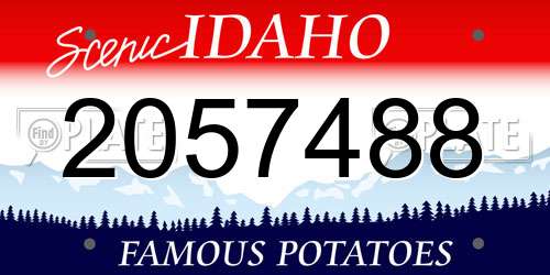 2057488 Idaho License Plate