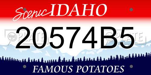 20574B5 Idaho License Plate