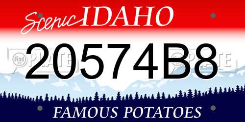 20574B8 Idaho License Plate