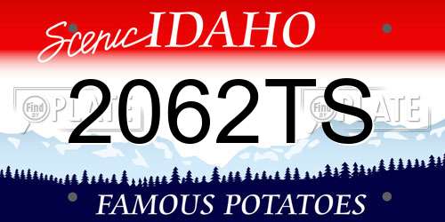 2062TS Idaho License Plate