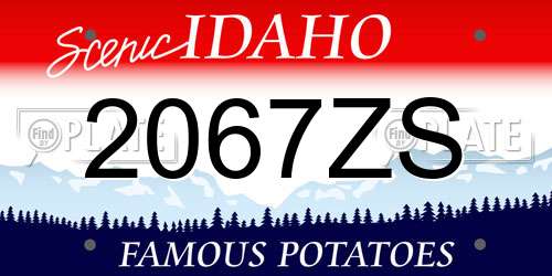 2067ZS Idaho License Plate