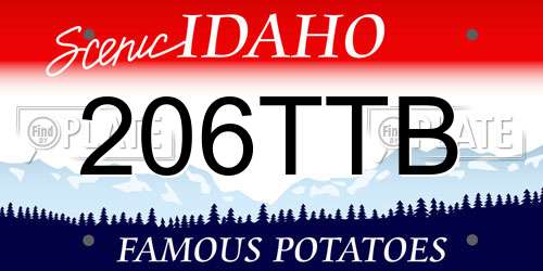 206TTB Idaho License Plate