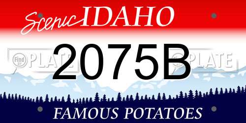 2075B Idaho License Plate