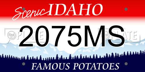 2075MS Idaho License Plate