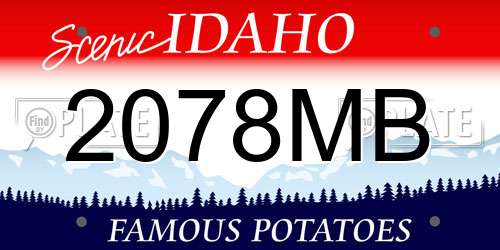 2078MB Idaho License Plate