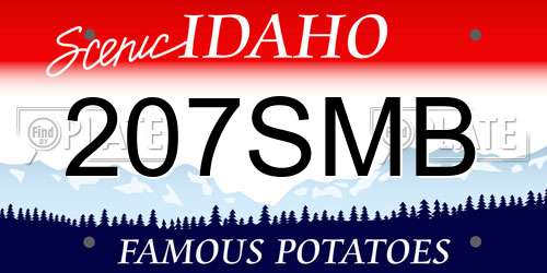 207SMB Idaho License Plate