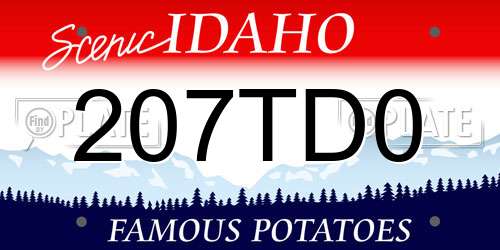 207TD0 Idaho License Plate